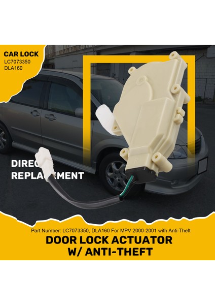 Mazda Mpv 2000 2001 LC7073350 DLA160 Için Hırsızlık Önleyici Olan Arka Sol Sürücü Kapı Kilidi Aktüatörü (Yurt Dışından) indirimleri