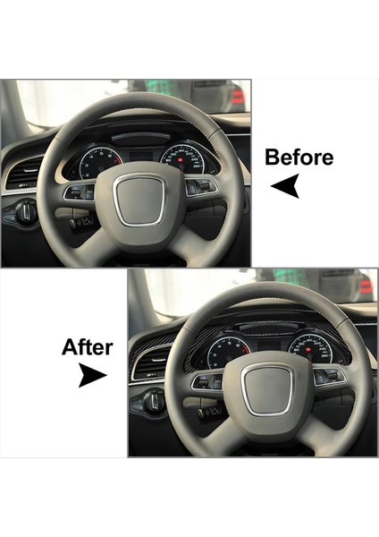 1 Set Araba Konsolu Gösterge Paneli Panel Dekorasyonu Audi A4L 2009-2012 Lhd Için Değiştirilmiş Karbon Fiber (Yurt Dışından) modelleri