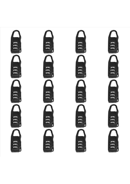 20PCS Alaşım Güvenli Kombinasyon Kod Numarası Kilit Asma Kilit Çanta Bavul Bagajı Fermuarlı Sırt Çantası El Çantası Hırsızlık Önleme Kilit (Yurt Dışından)