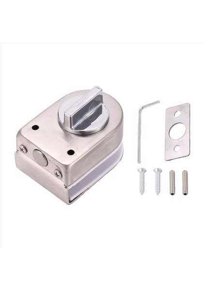 Cam Sürgülü Kapı Mandal Kilidi Duş Odası Banyo Aksesuarları Için Çıkarılmamış Paslanmaz Çelik Cam Kapı Kilidi (Yurt Dışından)