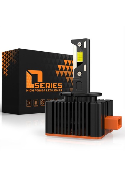 1PAIR/110W V31 Yeni D Serisi Araba LED Far Ampulü 10000LM 6500K D8 (Yurt Dışından)