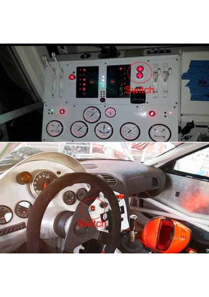 Motor Düğmesi Araba Dc 12V 24V Kırmızı Araç Başlat Motor Düğmesi Işık Anahtarı Düğmesi Başlangıç Atlama Anahtarı Yarış Kırmızısı (Yurt Dışından) fiyatları