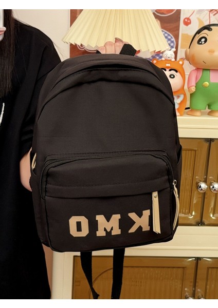 Çocuk Çalışma Sırt Çantası Seyahat Sırt Çantası Erkek ve Kız Çocukları Kontrast Renkli Harf Tamamlama Okul Çantası (Yurt Dışından)