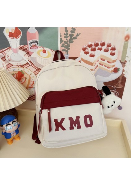 Çocuk Sırt Çantası Seyahat Sırt Çantası, Erkek ve Kız Öğrenciler Için Kontrast Renkli Harf Makamı Okul Çantası (Yurt Dışından)