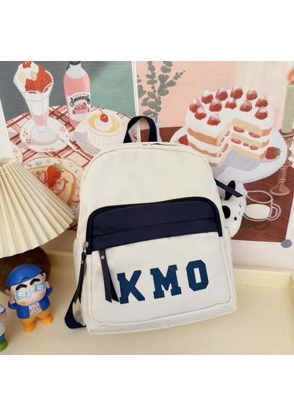 Çocuk Sırt Çantası Seyahat Sırt Çantası, Erkek ve Kız Öğrenciler Için Kontrast Renkli Harf Makamı Okul Çantası (Yurt Dışından)