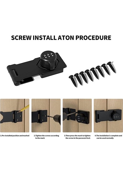 Ev Kabini Şifre Kilitleri Dolap Kapı Kombinasyonu Kilidi Kapı Kilidi Toka Kapı Dolabı Gizlilik Kilidi (Gümüş) (Yurt Dışından) indirimleri