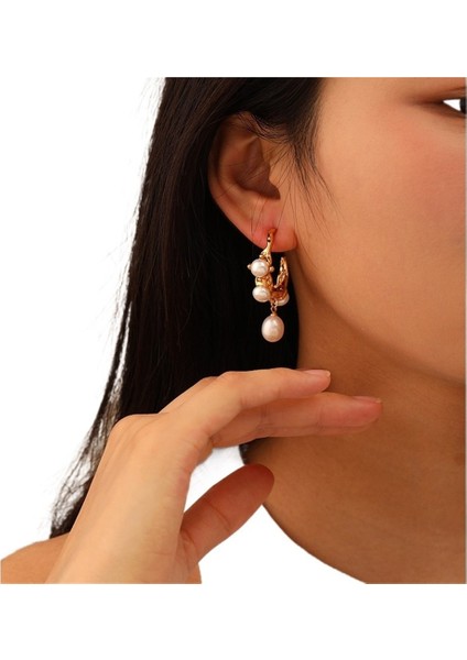 Vintage C Şeklinde Doğal Tatlı Su Incisi Küpeler (Yurt Dışından) modelleri