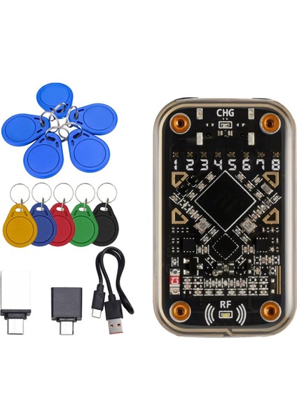 Chameleon Ultra Kontakt Olmayan Akıllı Kart Emülatörü Rfıd Akıllı Çip Okuyucu+5xcuid/uıd Keyhaın Nfc Okuma Yazarı (Yurt Dışından)