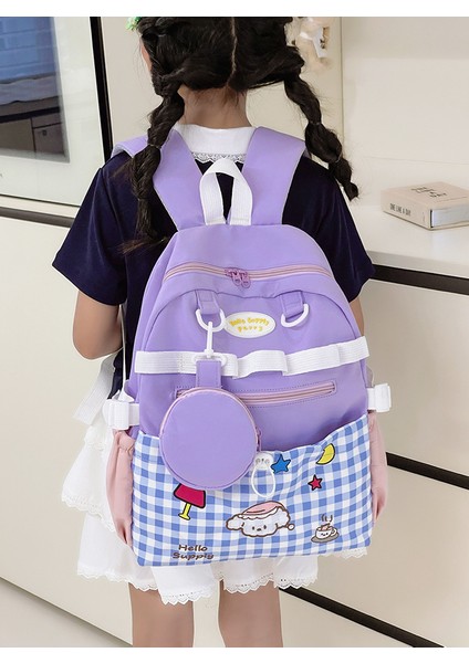 Büyük Kapasiteli Çocuk Sırt Çantası Kontrast Renk Erkek ve Kız Öğrenci Çantası Anaokulu Ilkokul Çantası Çocuk Sırt (Yurt Dışından) fiyatları