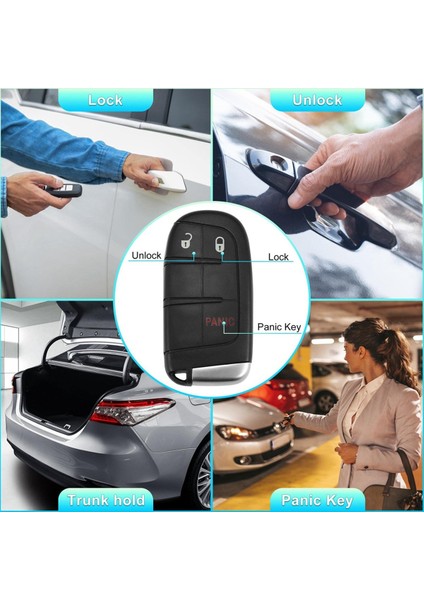 Chrysler Için Anahtar Fob Anahtarsız Giriş Uzaktan 300 Dodge Charger Challenger Dart Yolculuğu M3N-40821302 3 Düğmeler 433MHZ ID46 (Yurt Dışından) fırsatları