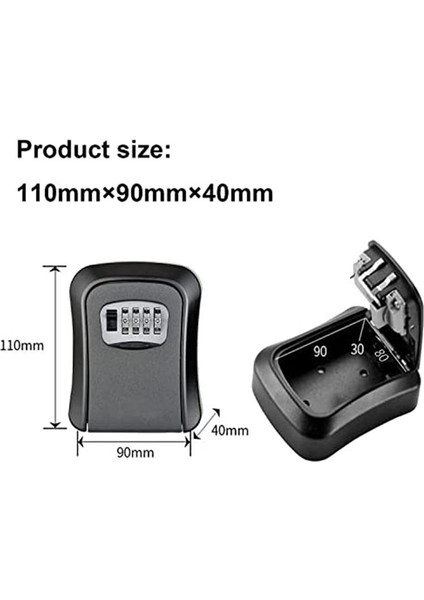 Anahtar Kilit Kutusu Anahtar Dolap Organizatörü Anahtar Kilit Kutusu Duvara Bağlı Su Geçirmez Anahtar Depolama Kilit Kutusu Montaj Kiti (Yurt Dışından) fırsatları