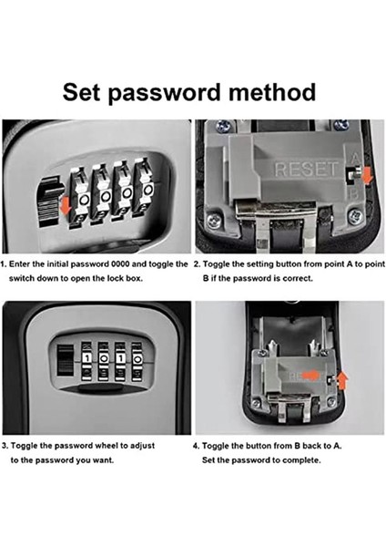 Anahtar Kilit Kutusu Anahtar Dolap Organizatörü Anahtar Kilit Kutusu Duvara Bağlı Su Geçirmez Anahtar Depolama Kilit Kutusu Montaj Kiti (Yurt Dışından) indirimleri