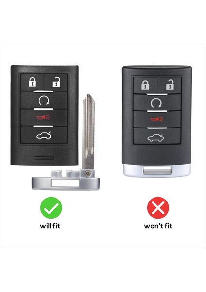 Anahtarsız Giriş Cadillac Cts 2008-2015 Sts 2008-2011 Anahtar Fob M3N5WY7777A 5 Düğmeleri (Yurt Dışından) fırsatları