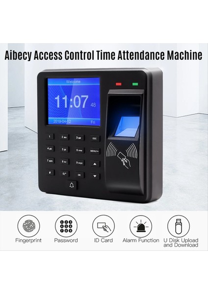 2 4 Inç Ekran Çalışan Kaydedici ile Erişim Kontrolü Katılım Makinesi Parmak Izi/şifre/kimlik Kartı Tanımlama (Yurt Dışından) modelleri