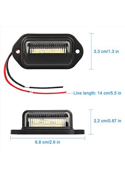 8pcs 12V LED Numara Plaka Plaka Işığı Otomobil Tekneleri Motosiklet Otomotiv Uçak Rv Kamyon Römork Dış Lambalar (Yurt Dışından) modelleri