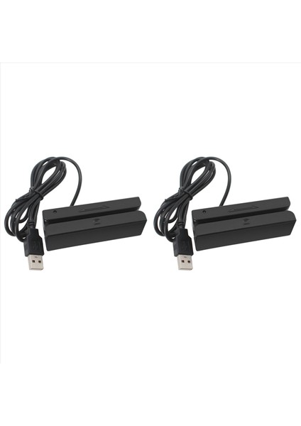 2x MSR90 USB Manyetik Şerit Kartı Okuma Makine Kartı Okuyucu Stripe 3 Mini Mags Hi-Co Swiper USB Pc Için (Yurt Dışından)