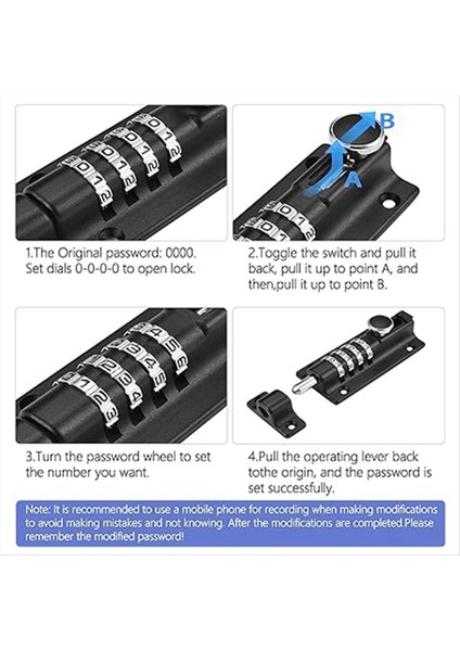 Şifre Mandalı Kilit Sürgülü Kombinasyon Kilidi Şifre Kapı Mandal Güvenlik Kilidi Kilit Anti-Hırsızlık Şifre Kilit Yakalama (Gümüş) (Yurt Dışından) fırsatları