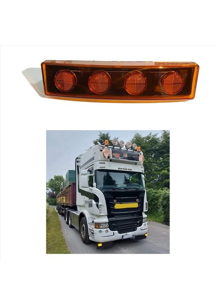 2pcs 24V LED Sunvisor Lamba Sinyali Scania Kamyon Serisi Için Üst Işıklar 1798980 1910437 Sarı (Yurt Dışından) fırsatları