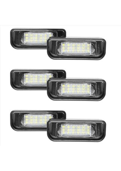 6pcs Beyaz LED Numaralı Plaka Plaka Işık Lambası Benz W220 S Sınıf 1999-2005 (Yurt Dışından)