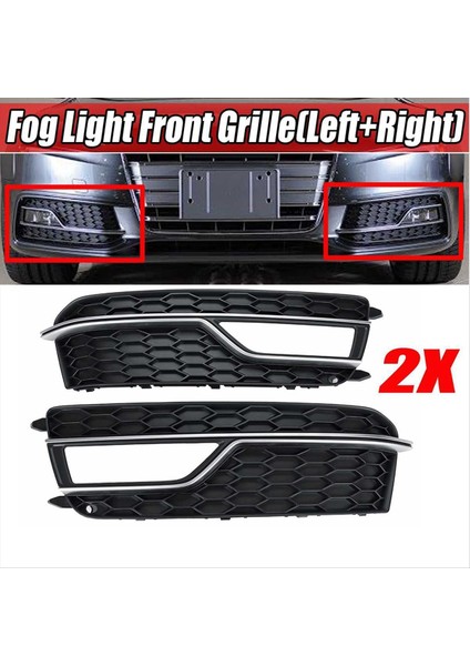 Ön Tampon Sis Izgara Kapağı Sis Lambası Audi A5 S-Line S5 Için Alt Grille 2013-2016 8T0807681K 8T0807682K (Yurt Dışından) fiyatları