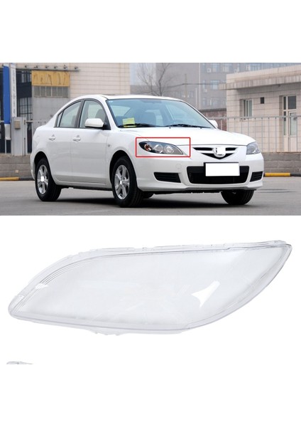 2 Çift Araba Sol ve Sağ Ön Far Kapağı Su Geçirmez Açık Far Lens Kabuğu Kapağı Mazda 3 2006-2012 (Yurt Dışından) fiyatları