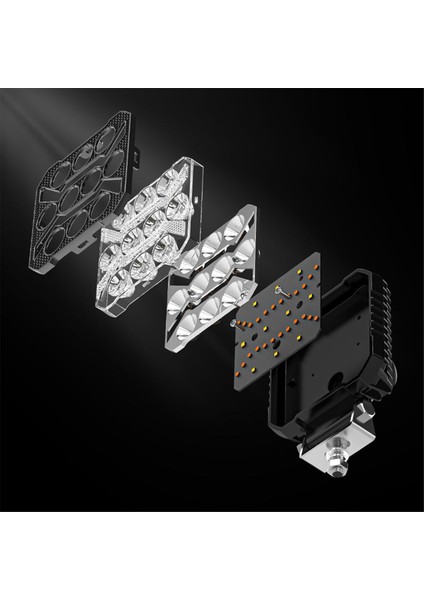 Araba LED Iş Işığı 4 Inç Far Far Beyaz Sarı Offroad Sürüş Spot Işığı Sis Drl Kamyon Arabalar Için Işık Suv Boat (Yurt Dışından) modelleri