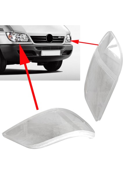 1 Çift Araba Far Temiz Işık Kapağı Mercedes Sprinter Için 901 9018202661 9018202761 (Yurt Dışından) fiyatları