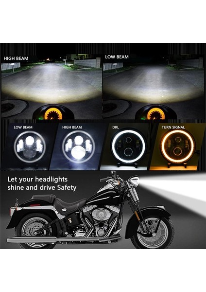 7 Inç 100W Araba LED Farlar Drl Dönüş Sinyal Işığı LED Halo Ring Angel Gözler Jk Tj Lj Cj H1 H2 (Yurt Dışından) fiyatları