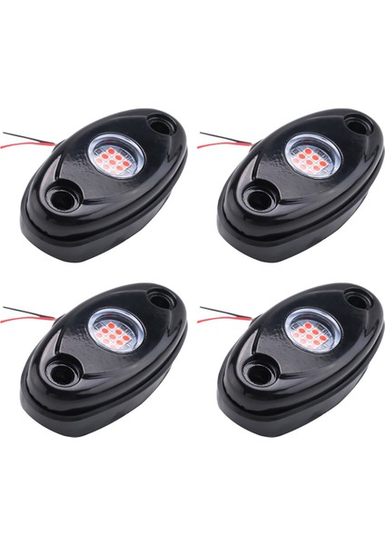 4 Kapsül LED Kaya Işıkları Kiti Su Geçirmez Raptor Atv Raptor Offroad Tekne-Kırmızı (Yurt Dışından) modelleri