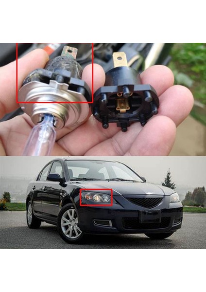 2pcs Kawasaki Için Düşük Işınlı Far Soketi Ampul Tutucusu Er6-F Aprilia SL1000 Falco Mazda 3 5 323 B28V510A3 (Yurt Dışından) modelleri