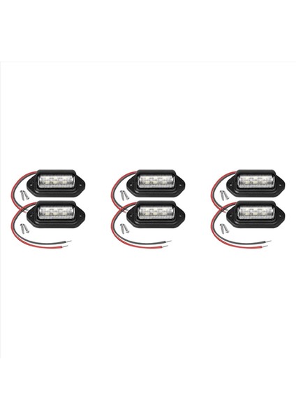 6pcs 12V LED Numara Plaka Plaka Işığı Otomobil Tekneleri Motosiklet Otomotiv Uçak Rv Kamyon Trailer Dış Lambalar (Yurt Dışından)