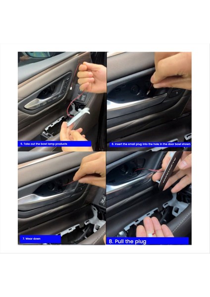 Toyota Alphard 40 Serisi 2023+ Araç Ön Kapı Yemeği Ayarlanabilir Renk Döngüsel Renk Değişikliği Ortam Işıkları (Yurt Dışından)