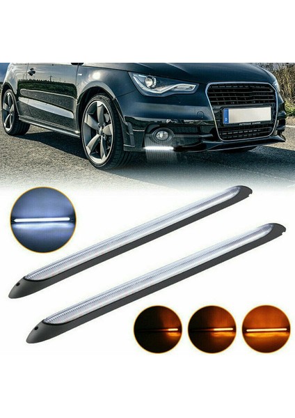 2x Evrensel LED Gündüz Koşuyor Açık Beyaz Drl Sürüş Sinyal Sistesi Sis Lambaları Amber 12V (Yurt Dışından) modelleri