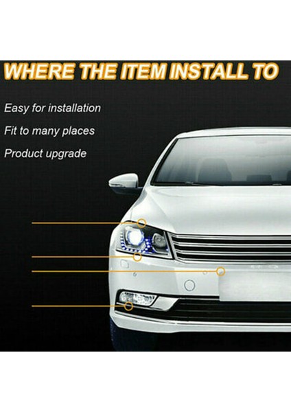 2x Evrensel LED Gündüz Koşuyor Açık Beyaz Drl Sürüş Sinyal Sistesi Sis Lambaları Amber 12V (Yurt Dışından) indirimleri