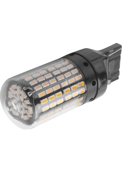 6pcs Süper Parlak Kanbus T20 7440 W21W WY21W 144-SMD Ters Işık Dönüş Sinyal Işığı Kara Kabuk (Sarı Işık) (Yurt Dışından) fiyatları