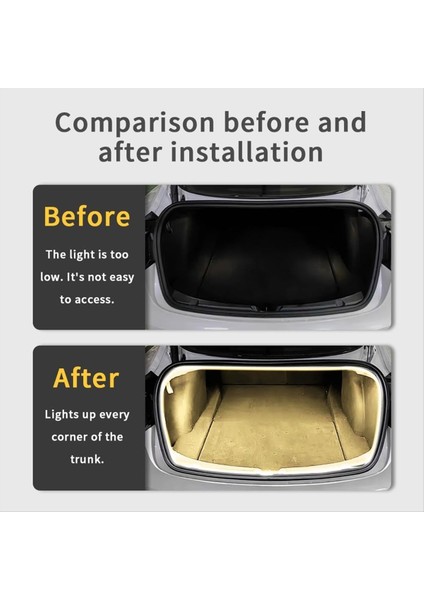 Tesla Model Y 2021-2023 Araç LED Işık Şeridi Esnek Arka Gaga Su Geçirmez Neon Işıklar Aksesuarları (Sıcak Beyaz) (Yurt Dışından) indirimleri