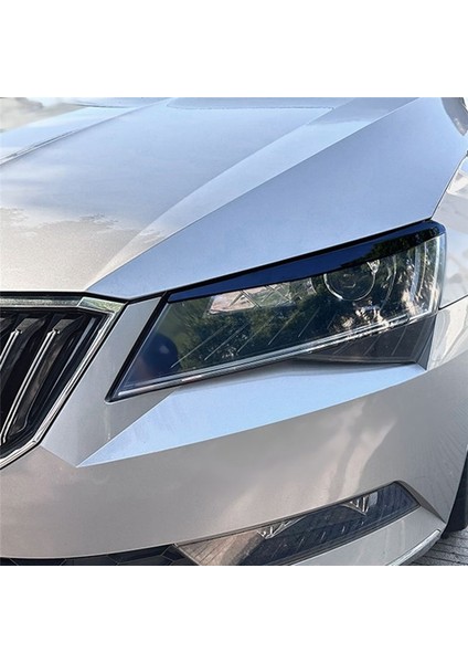 Araba Parlak Siyah Farlar Kaş Far Trim Kapağı Skoda Için Superb B8 2016-2018 Araba Stili (Yurt Dışından) fırsatları