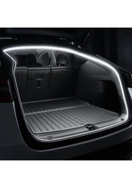 Araba 12V Arka Fırlatma Parlak LED Şerit Tesla Için Modifiye Ortam Aydınlatma Model Y 2020-2024 Bagaj Açık Beyaz (Yurt Dışından) modelleri