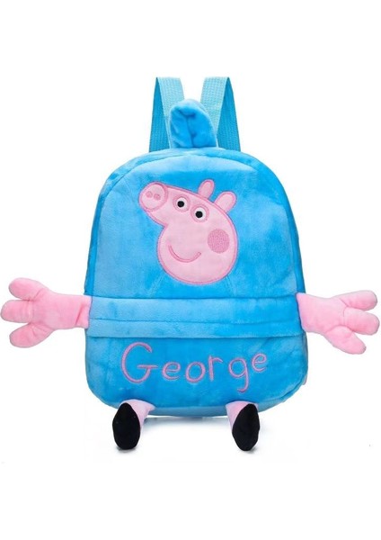 27CM Anaokulu Çocuk Sırt Çantası Sevimli Sırt Çantası Erkek Kız Çocuk Peppa Domuz Okul Çantası (Yurt Dışından)