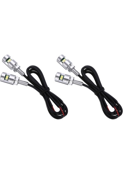 4x Chrome 5630 Motosiklet Vidalı Cıvata Lambası Arabası Evrensel Plaka Işığı 12V (Yurt Dışından)