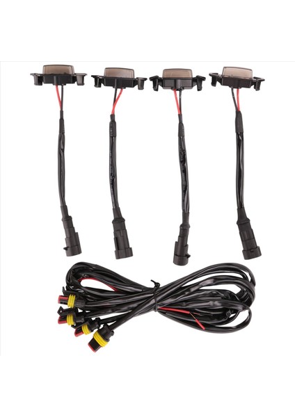 12V LED Gündüz Çalışan Işık Tacuma Orta Izgara Küçük Sarı Işık Bir Tow Dört Siyah Kılıf Sarı Işık (Yurt Dışından) modelleri