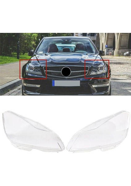 Sol Araba Far Lens Kapağı Kafa Işık Lambası Gölge Kabuk Lens Lens Abajur Mercedes Benz W204 C-Cals 2011-2013 (Yurt Dışından) fiyatları