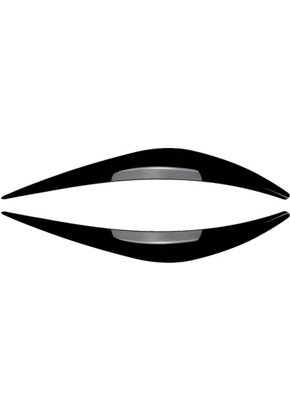 Araba Parlak Siyah Ön Far Kapağı Garnitür Strip Kaş Kapağı Döşeme Etiketi Infiniti Q50 2014-2023 (Yurt Dışından)