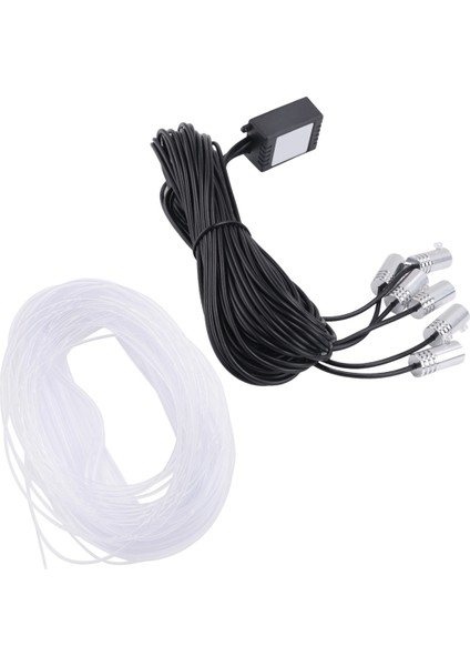 6 Rgb LED Atmosfer Arabası Işık Iç Ortam Işık Fiber Optik Şeritler Uygulama Kontrolü Tarafından Işık Dıy Müzik 8m Fiber (Yurt Dışından) fırsatları