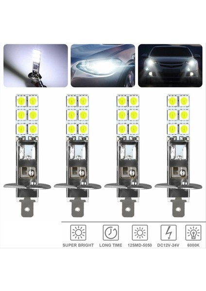 8pcs H1 6000K Süper Beyaz 80W LED Far Ampulleri Kiti Sis Sürüş Işığı (Yurt Dışından) modelleri