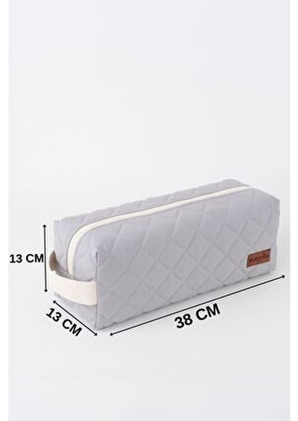 Kare Gri XL Boy Seyahat Çantası Dyson Airwrap ve Tüm Saç Şekillendiriciler İçin Suya Dayanıklı Tekstil