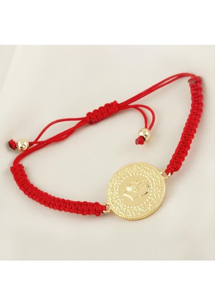 Yarım Altın Örgülü Bileklik