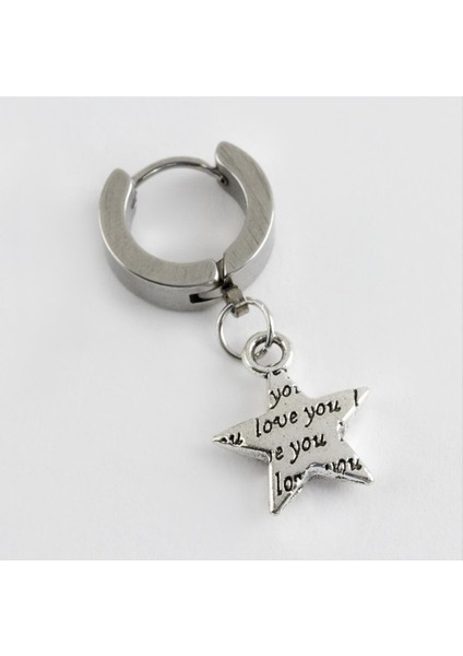 Yıldız Çelik Erkek Küpe 1 Adet