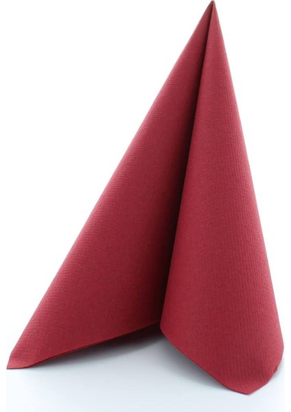 Yılbaşı Sofralarına Özel Kumaş Dokulu Bordo Peçete 12 Adet