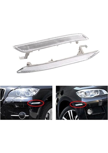Sol 1 Çift Temiz Beyaz Yan Marker Reflektörü 63147187087 63147187088 Bmw X5 X6 E70 E71 2008- 2014 (Yurt Dışından) fırsatları